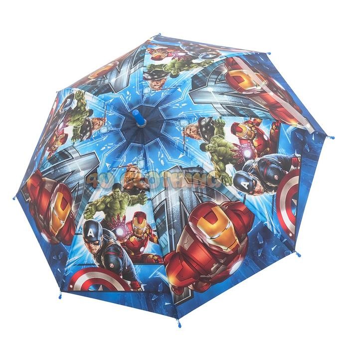 Payung anak superhero / marvel jagoan / semi transparan / payung tongkat anak dof - 262