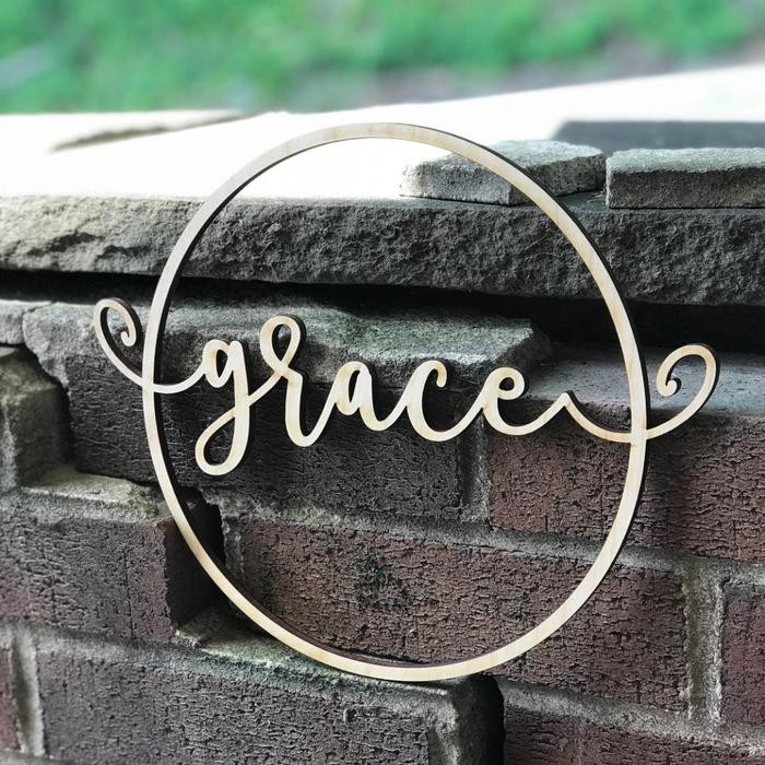 CUSTOM NAMA KAYU BULAT / HIASAN DINDING KAYU