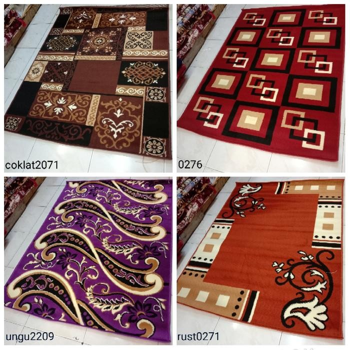 karpet lantai MODERNO 115x155cm 16282 16255 ungu abu hitam putih