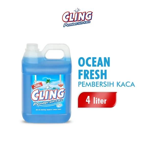 Cling Pembersih Kaca Biru Jerigen 4 L