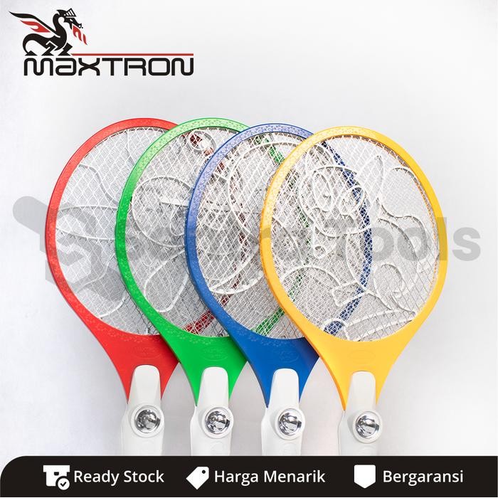 Raket Nyamuk Multifungsi Senter LED Maxtron MX 101 Biru Kuning