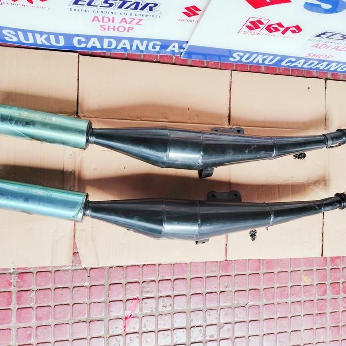 KNALPOT GEMBUNGAN HITAM SUZUKI TORNADO GS 110 ORIGINAL SGP