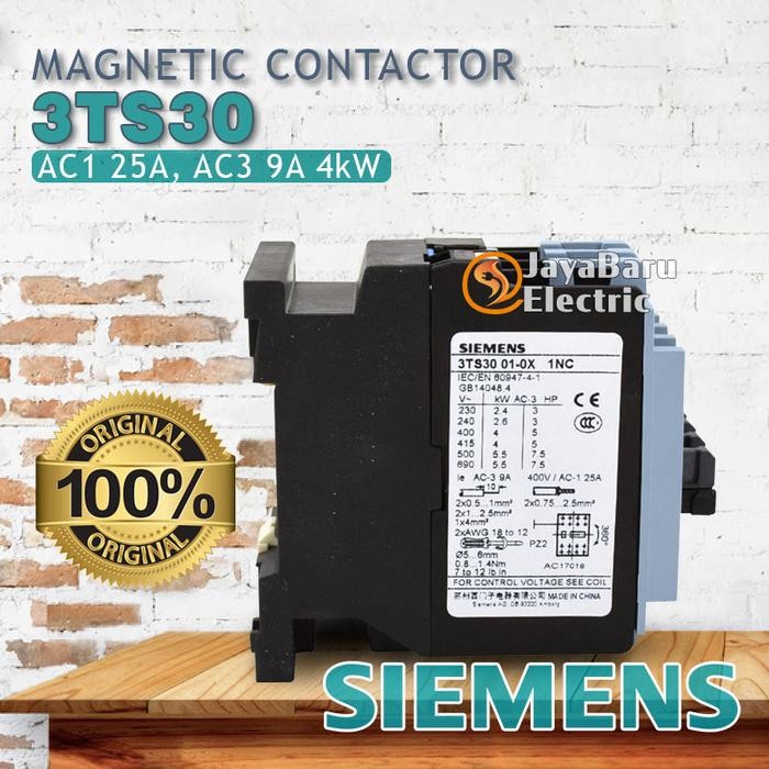 KONTAKTOR CONTACTOR SIEMENS 3TS30 3TS3010 3TS3001 24V 110V 220V 380V GRATIS ONGKIR