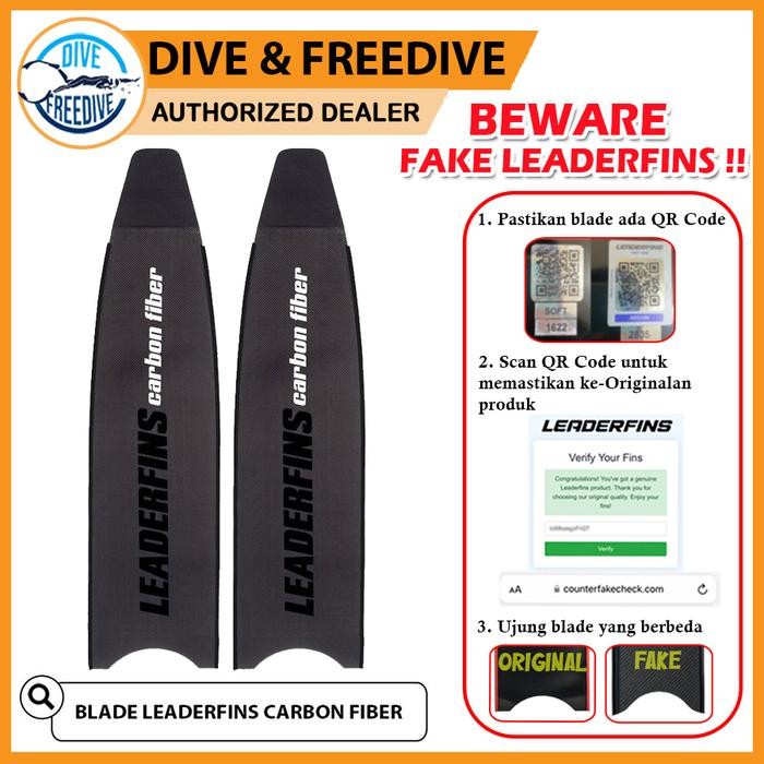 Blade Only Long Fin Leaderfins Carbon Fiber Freediving Spearfishing