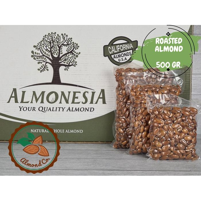 

Almonesia Almond Panggang 500 Gr Kacang Almond Premium Roasted New