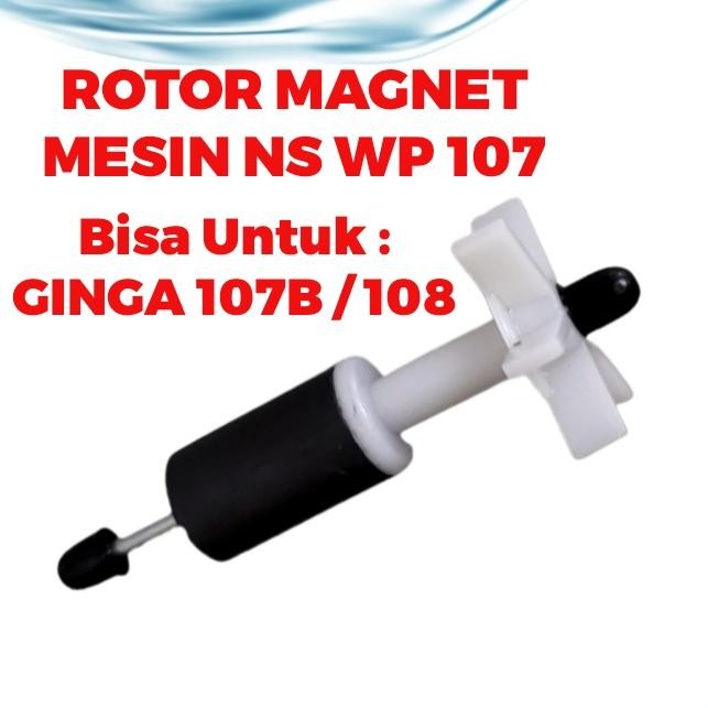 ROTOR MAGNET SPARE PART MESIN NS WP 107 Kipas Impeller As Pompa Air Celup Kolam Ikan Power Head