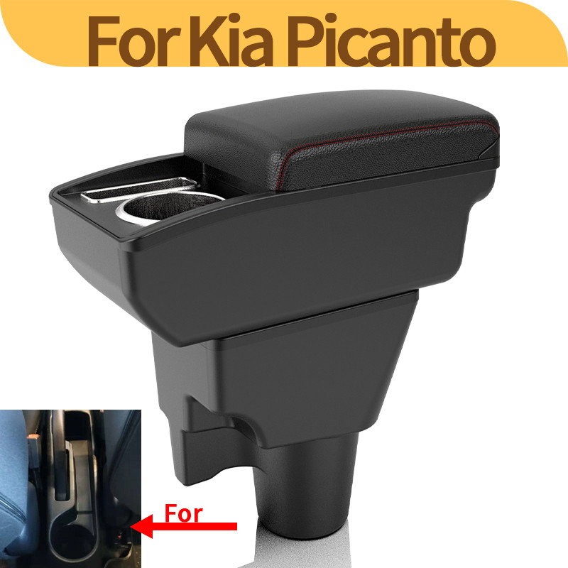 For Kia Picanto Armrest Box For Kia Picanto 3X-Line Car Armrest interior details Retrofit parts Car 
