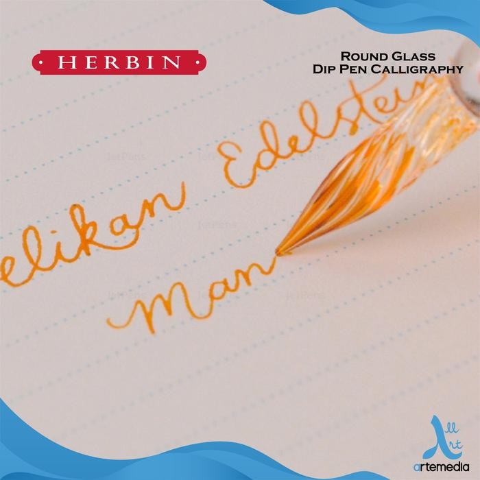 

Gilang_Store Pena Celup Kaca Kaligrafi Herbin Round Glass Dip Pen Calligraphy