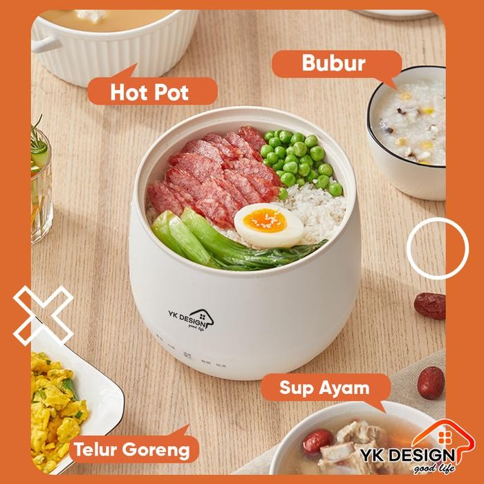 Yk Design Panci Listrik / Magic Com Mini Rice Cooker Mini Penanak Nasi Multifungsi 350 Watt Yk-805