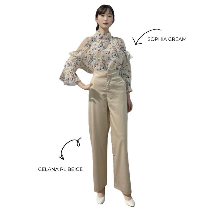 CELANA PREMIUM KATUN LINEN KULOT HIGHWAIST CELANA HITAM WANITA CELANA BASIC Kain Panjang