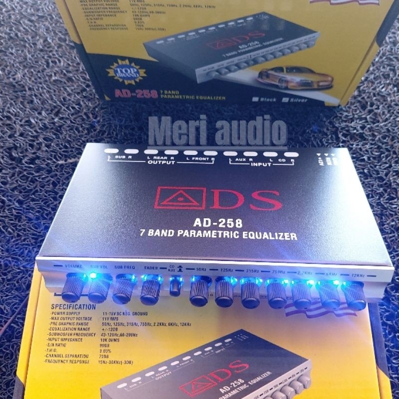 Pream Parametrik ADS AD 258 Pream ADS 7Band Parametrik Equalizer