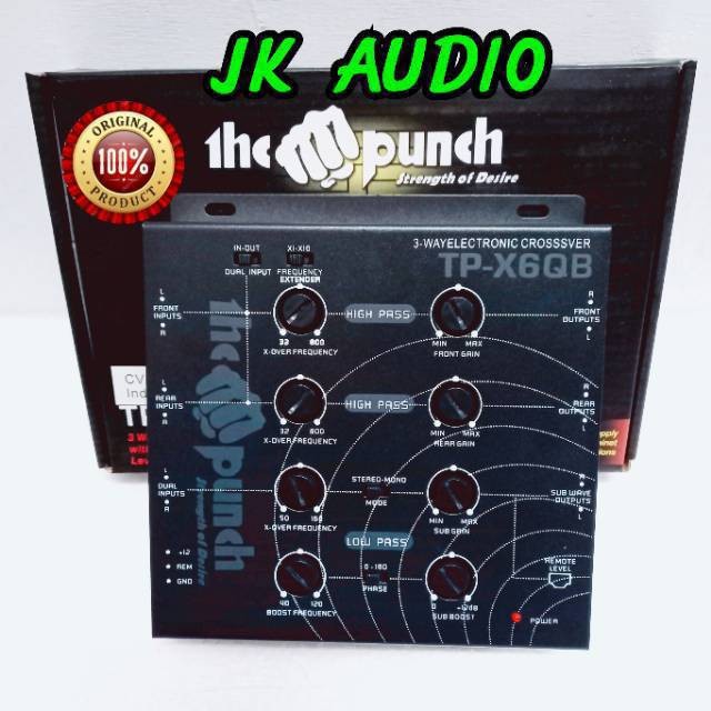 Crossover 3 Way The Punch Dilengkapi potensio control subwoofer