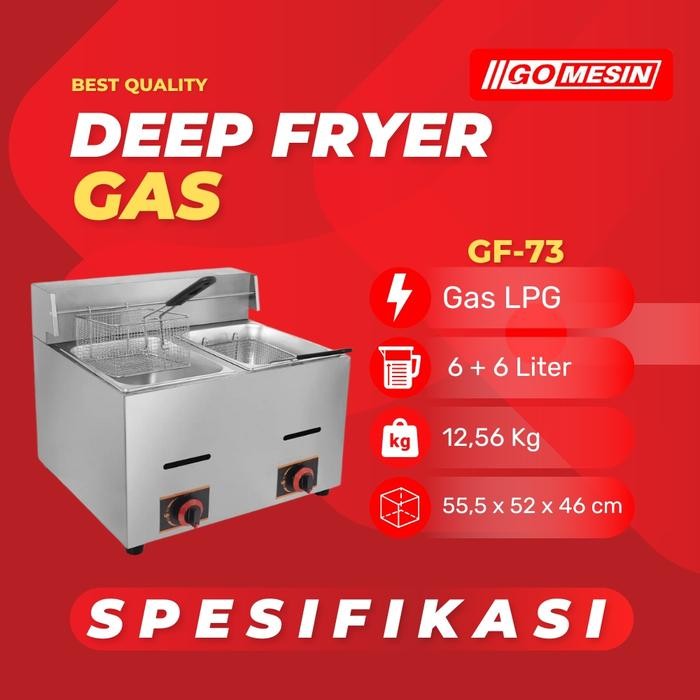 Deep Fryer Gas Getra Penggorengan Gas Gf 102G / Gf102G / Gf 102 G