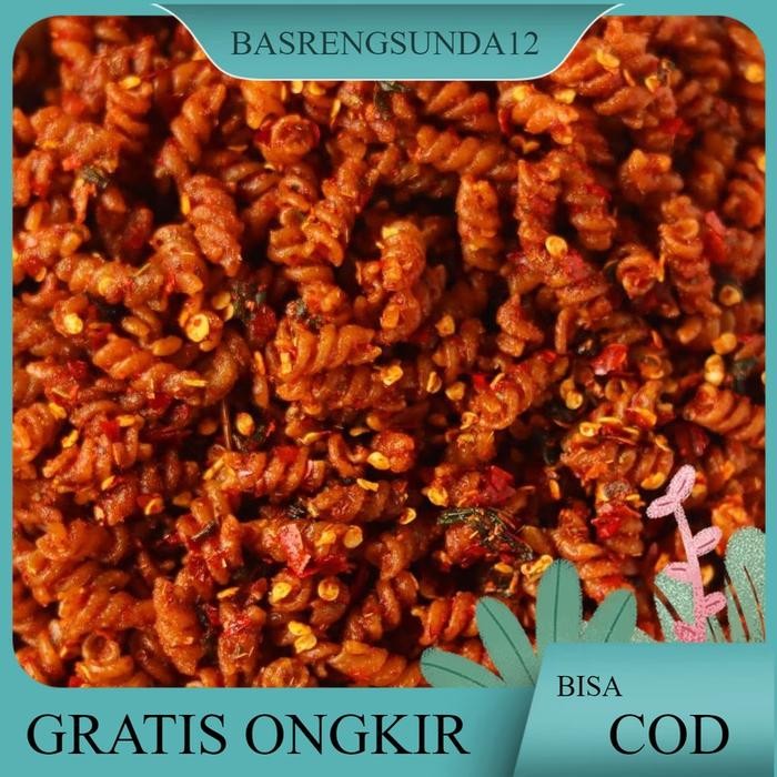 

Makaroni spiral Extra pedas Daun jeruk & Balado isi 1kg/1000 gram Cemilan Instan Food Snacks