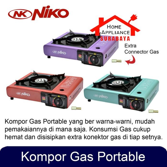 Kompor Cam Portable Niko + Koper 2 In 1 Nk 268 / Nk268 / Nk 268 C