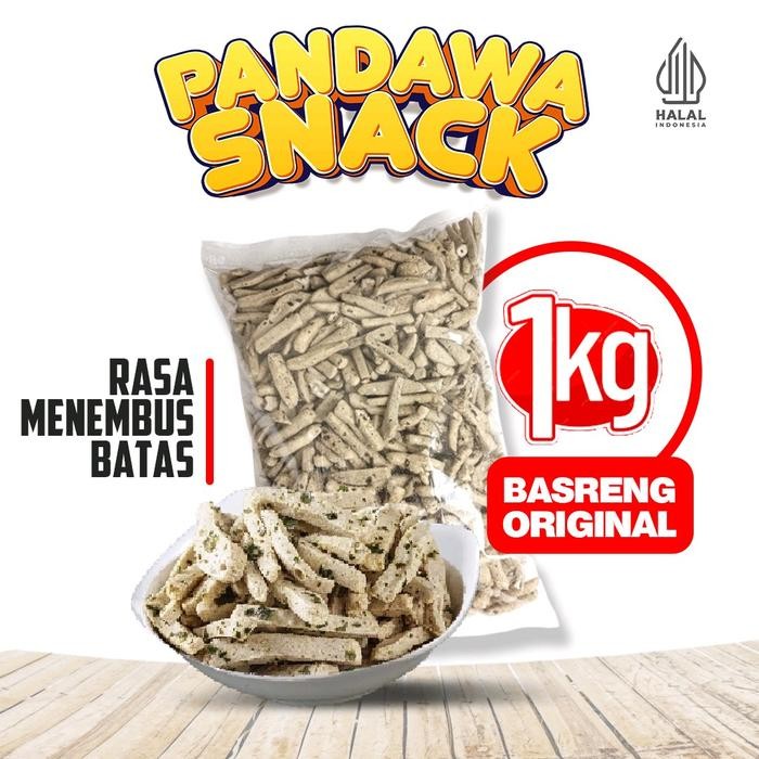

Basreng 1kg Original Asin Daun Jeruk Baso Goreng Stik Food Pedas Snacks Cemilan