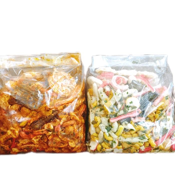 

(Bundling 1kg) Seblak campur pedas 500gr plus campur ori 500gr Food Snacks Cemilan Kerupuk