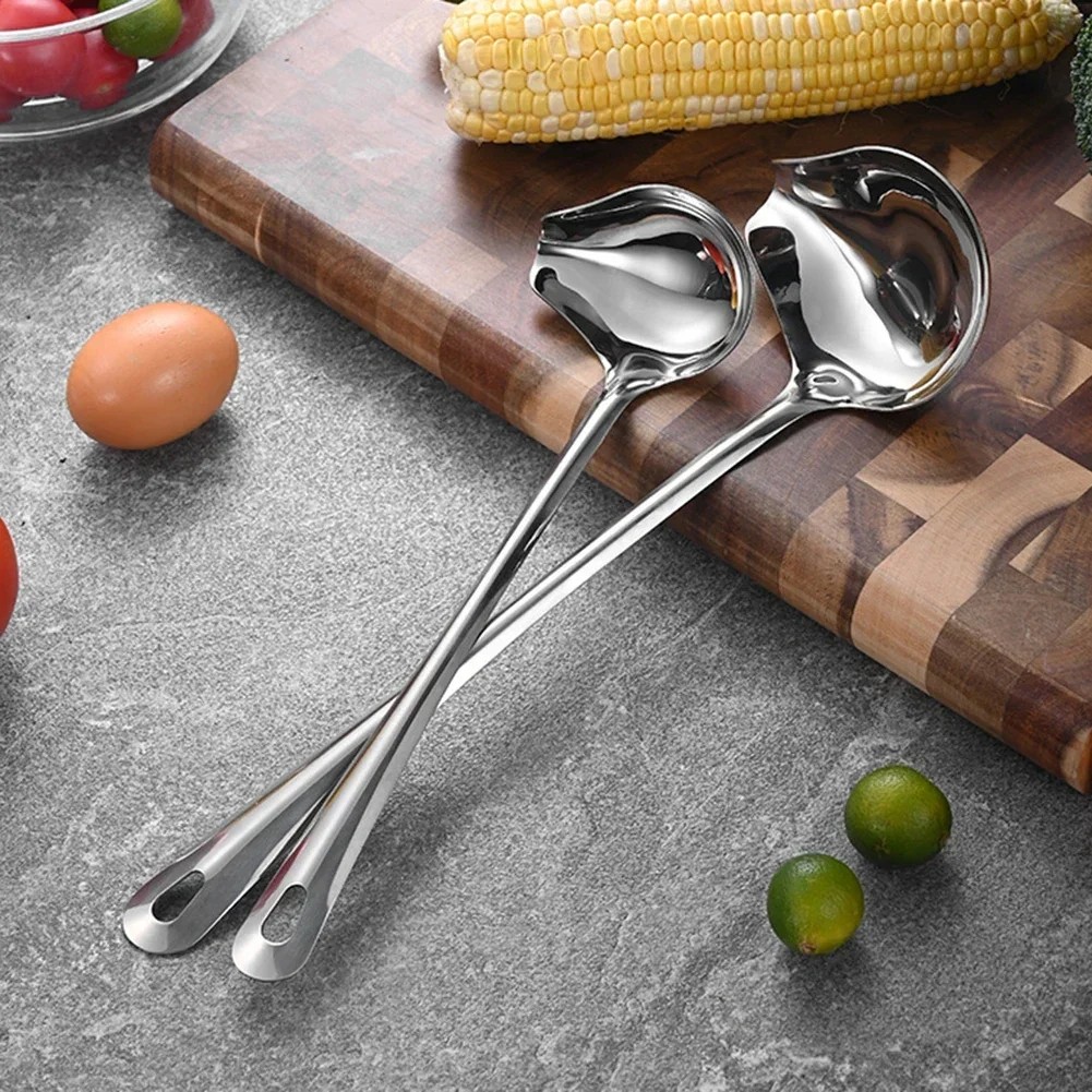 2Pcs Small Gravy Ladle, Sauce Ladle, Sauce Ladle With Pouring Spout, Stainless Steel Mini Ladle, Dis