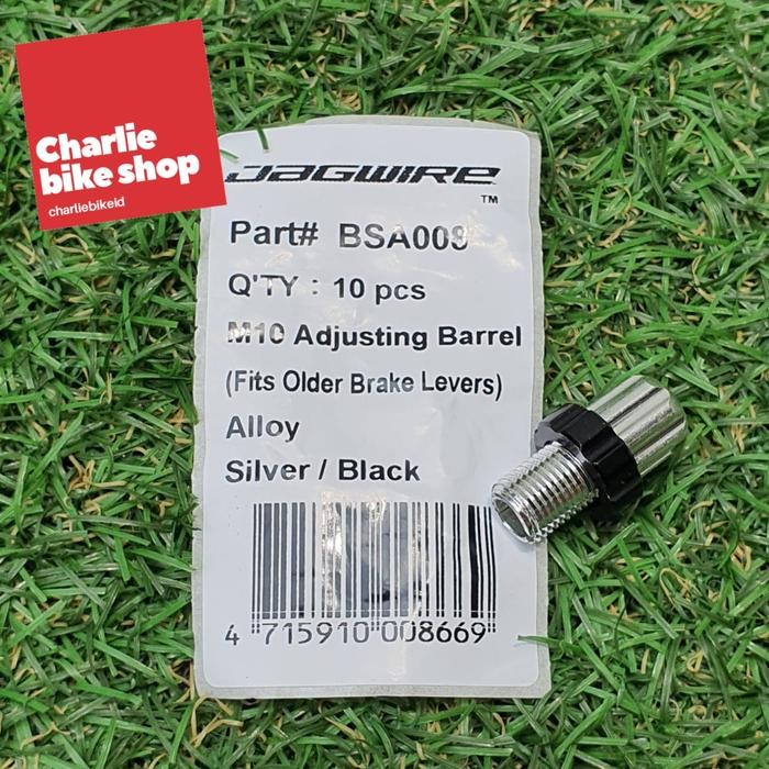 Jagwire M10 Brake Lever Adjusting Barrel Alloy Silver Black Bsa008 #Gratisongkir