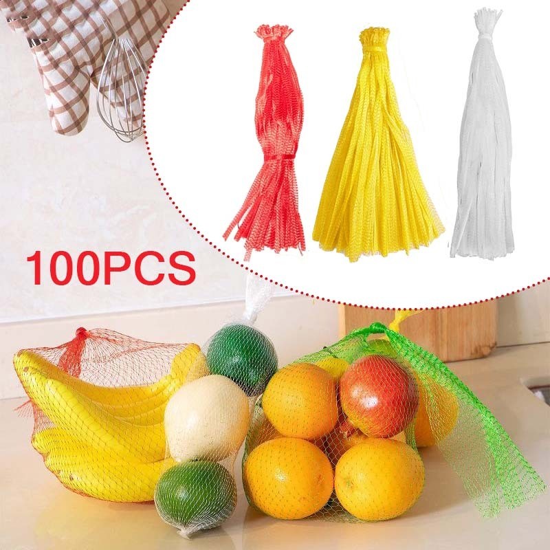 100pcs Jaring Polynet Buah Polinet Jaring Buah Jaring Buah Apel Jaring Buah Buahan Universal Jaring