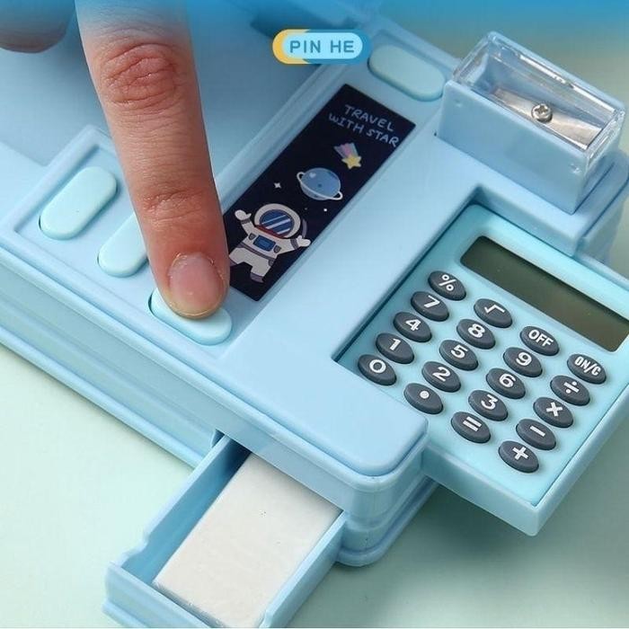 

Bentley - Kotak Pensil Kalkulator Dua Lapis Multifungsi Kotak Penyimpanan Alat Tulis Pop-Up