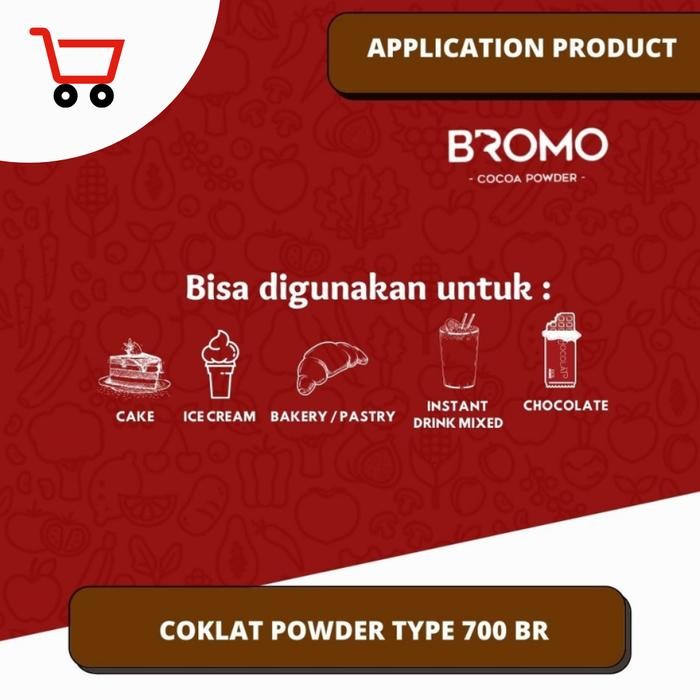 

JTTOP" BROMO KAKAO POWDER BR 750 SEMI-DARK COKLAT 100% ASLI COCOA