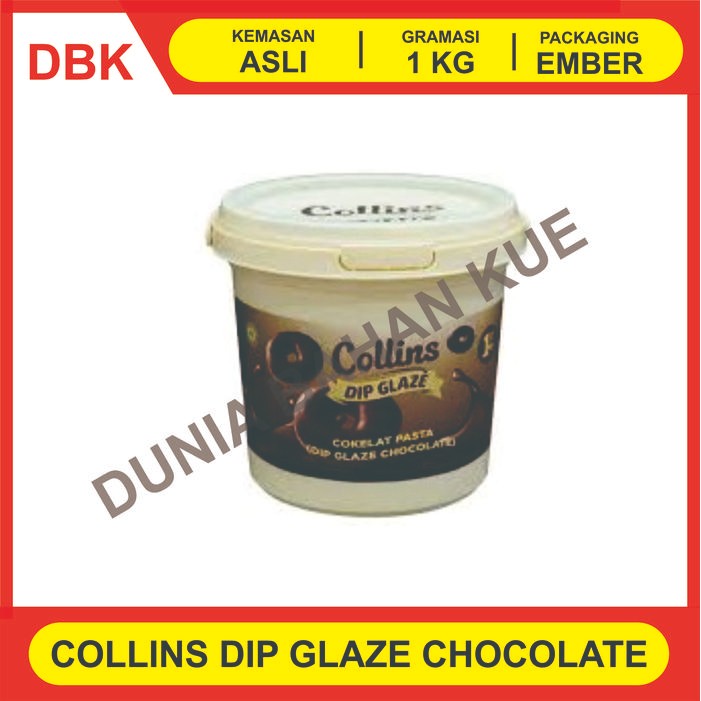 

JTTOP" COLLINS DIP GLAZE 1 KG - TOPPING DONAT PISANG NUGGET - CHOCOLATE