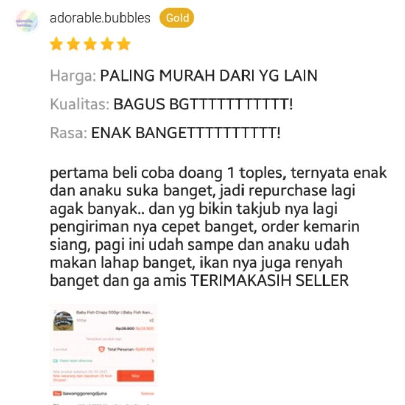 

Mamam_Asoy Baby Fish Baby Fish Crispy Baby Fish Ikan Nila Goreng Crispy 200Gr