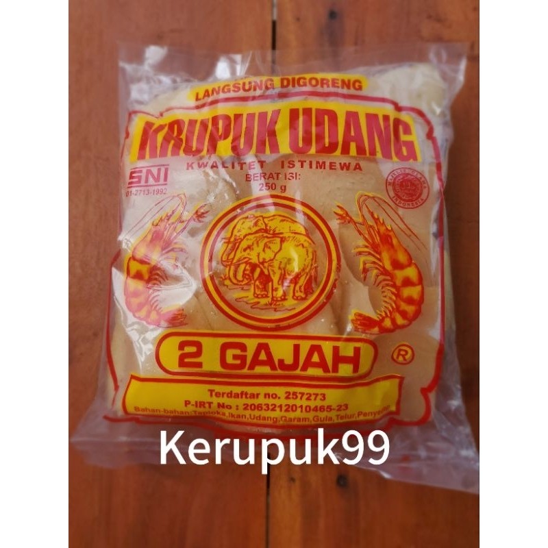 

Mamam_Asoy Kerupuk Udang Cap 2Gajah 250Gram Ukuran Sedang