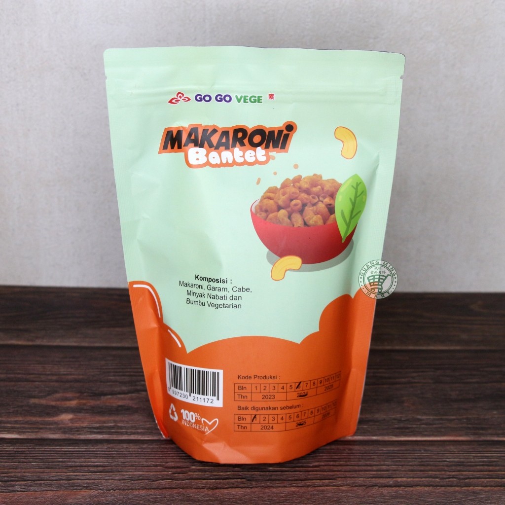 

Mamam_Asoy Go Go Vege Makaroni Bantet Pedas Manis 165G / Snack Vegetarian