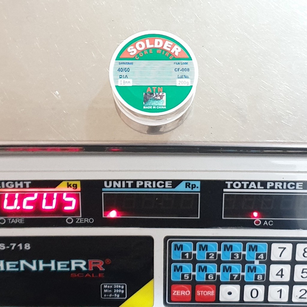 (Homelytouch Timah Solder Atn 0,8Mm 200 Gram 0,2Kg 1/5Kg