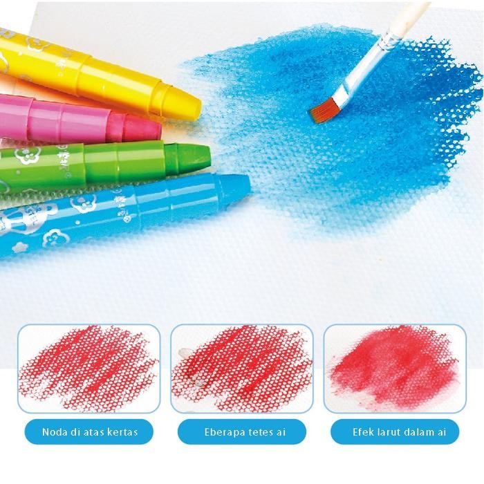 

Grasp Sedang Crayon Original 12/24/36/48 Warna Water Soluable Crayon Krayon Mewarnai