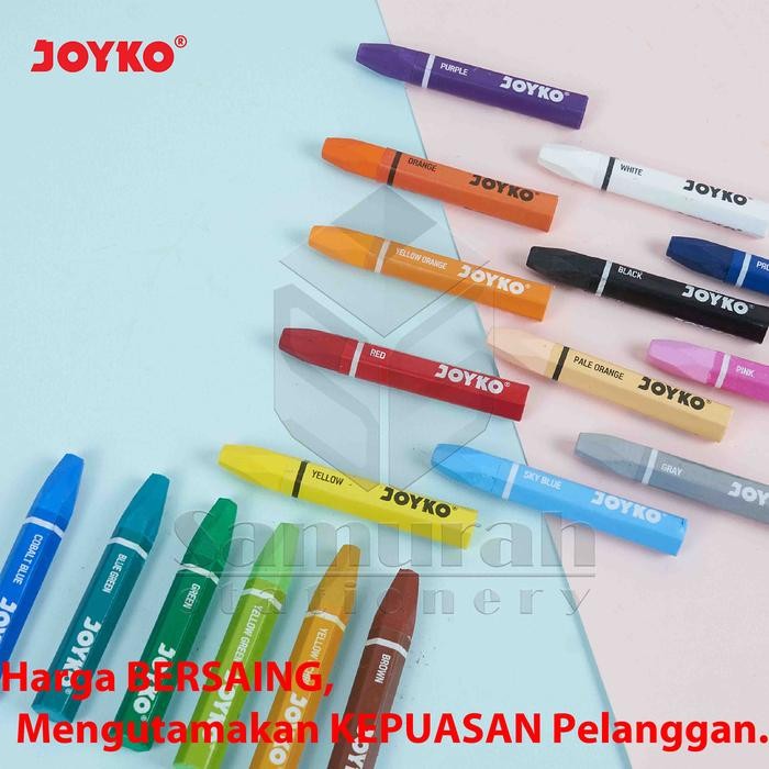 

Crayon Joyko Op-55S / Krayon Minyak Isi 55 Warna / Oil Pastel Op 55S For Drawing Water Resistant -