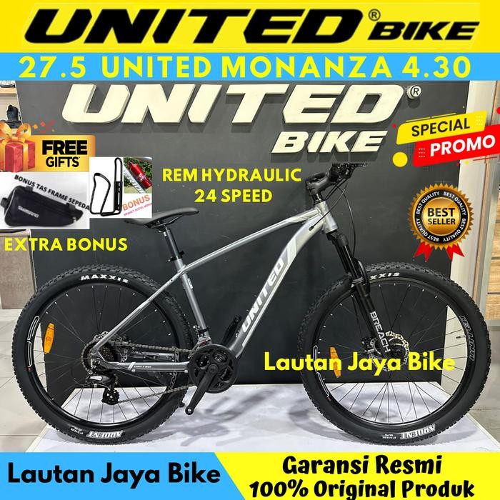 Sepeda Gunung MTB 27.5 United Monanza 4.3 Rem Hydraulic Ban Maxxis