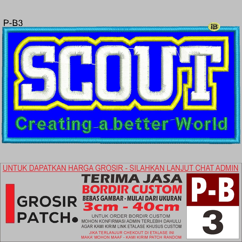 MB PATCH BORDIR P-B3 LOGO SCOUT AKSESORIS/EMBROIDERY