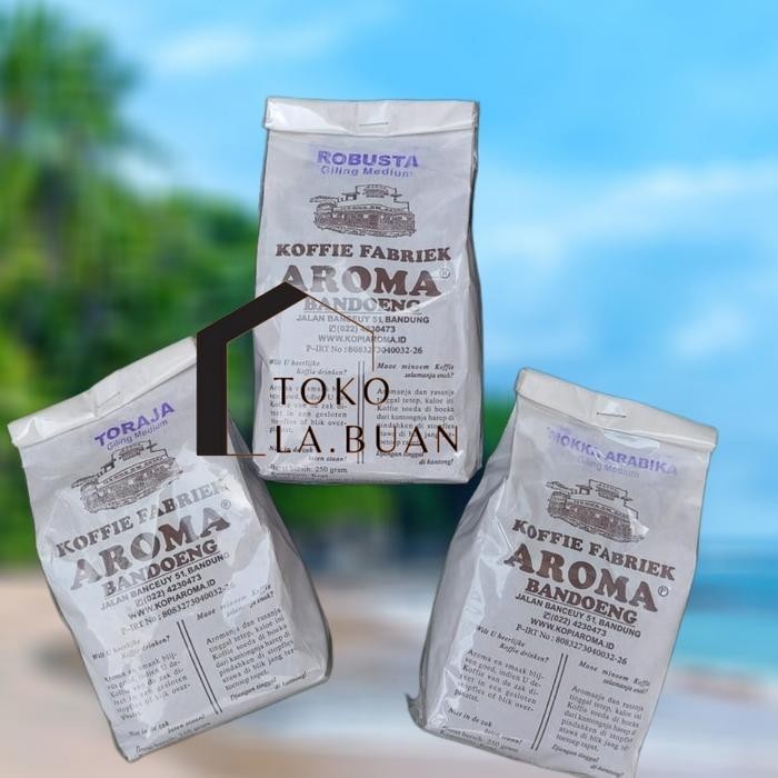 

KOPI AROMA BANDUNG ROBUSTA MOKKA ARABIKA TORAJA MIX 500GR