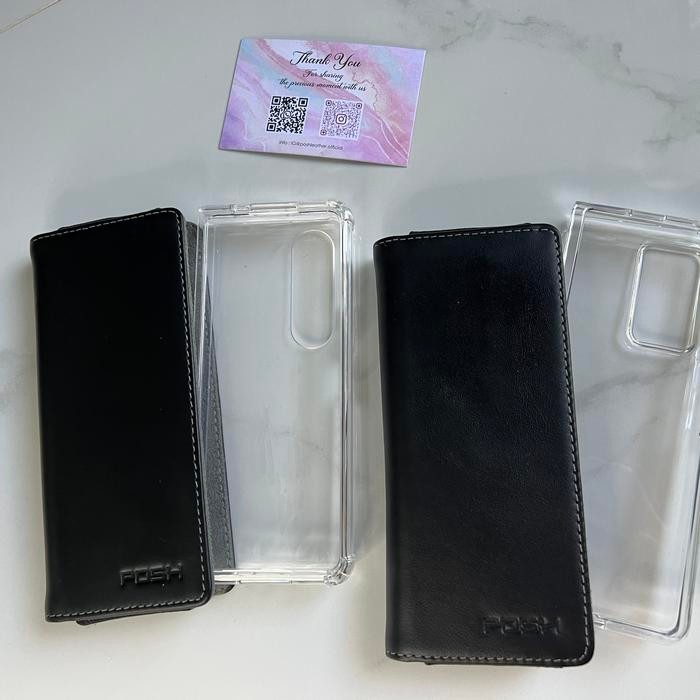 Sarung HP Fold 6 Samsung Fold 6 Leather Case Sarung HP Slot Samping Fold 6
