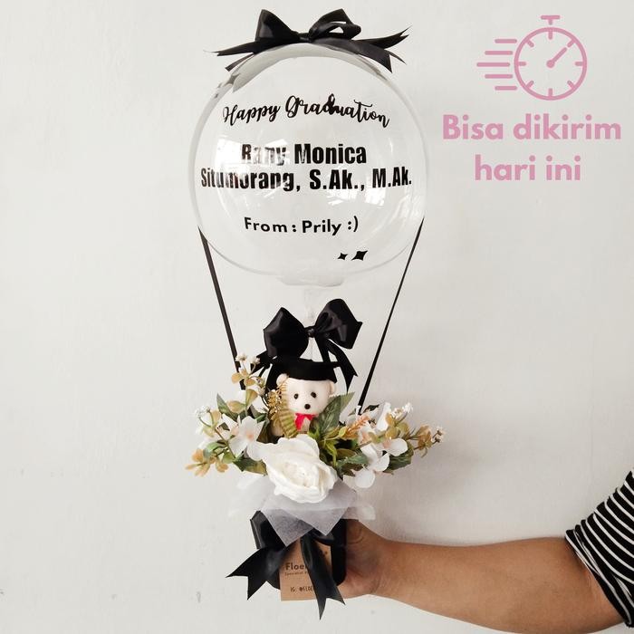 PREMIUM Buket balon bunga mini murah bunga wisuda ulang tahun