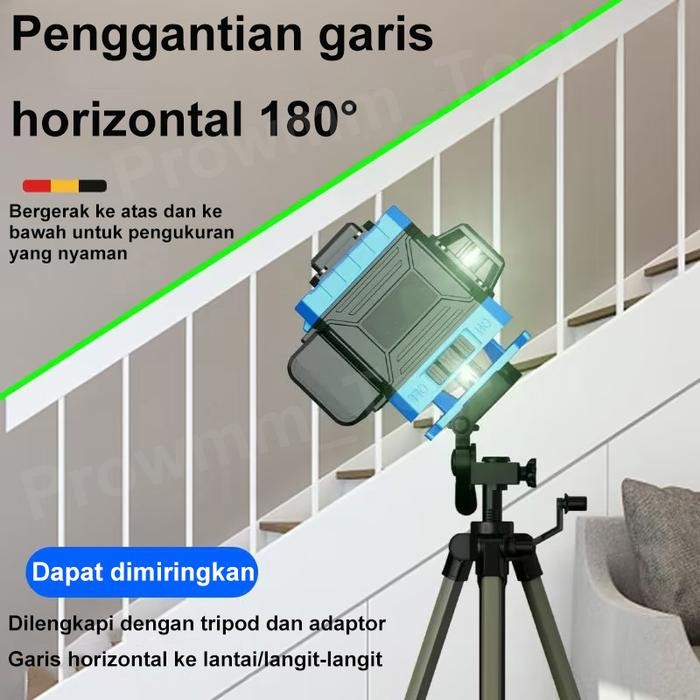 

Bricks - Dewei Waterpass Laser 4D Laser Level 8/12/16 Line Laser Tukang Bangunan Tingkat Semangat 2