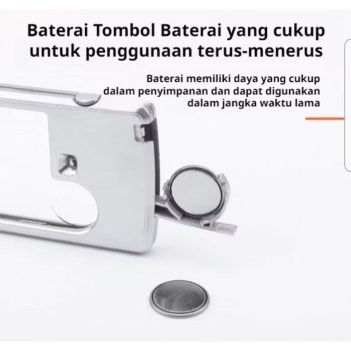 

Bricks - Kaca Pembesar Lampu Led Persegi Panjang Ultra Tipis Business Card Magnifier Portable