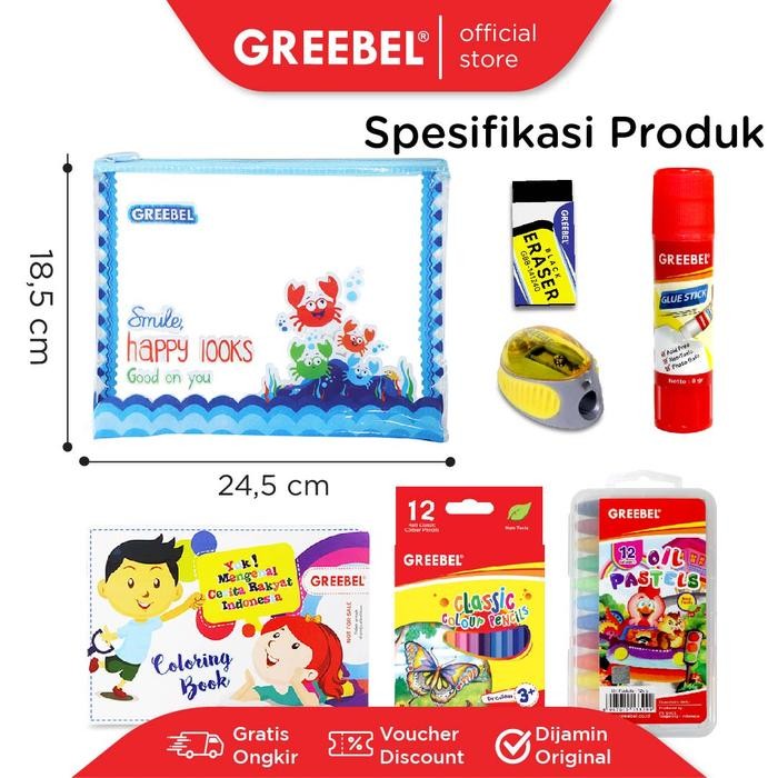 

Bricks - Greebel Paket Alat Tulis Tab-1 / Stationery Set / Paket Mewarnai