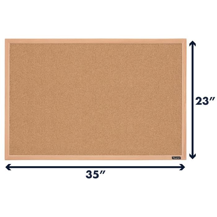 

Bricks - Quartet Natural Cork Surface Bulletin Display Board Oak Frame Papan