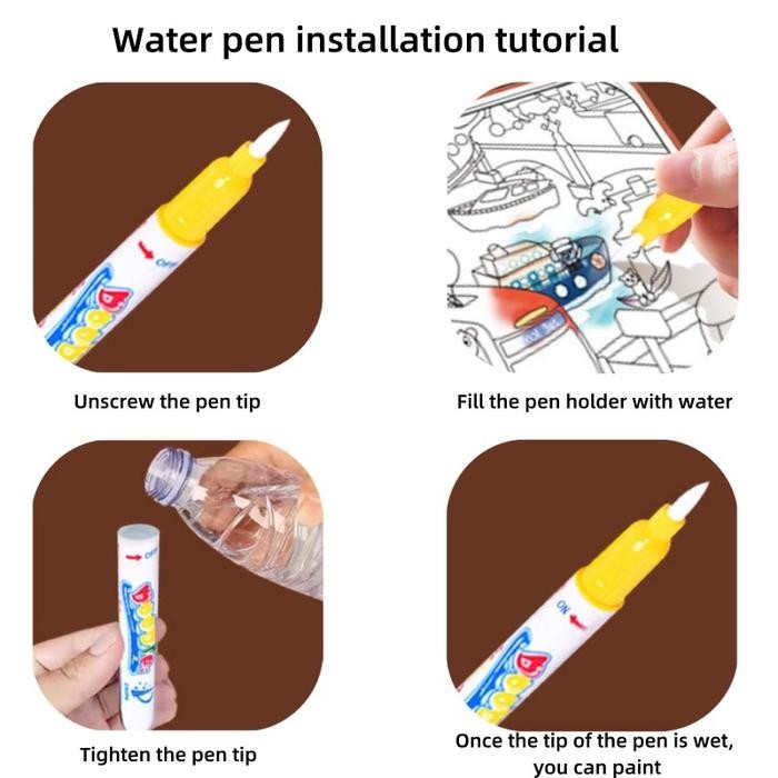 

Bricks - Goodbata 2In1 Water Painting Book Quiet Book Busy Book Buku Edukasi Anak Buku Aktivitas