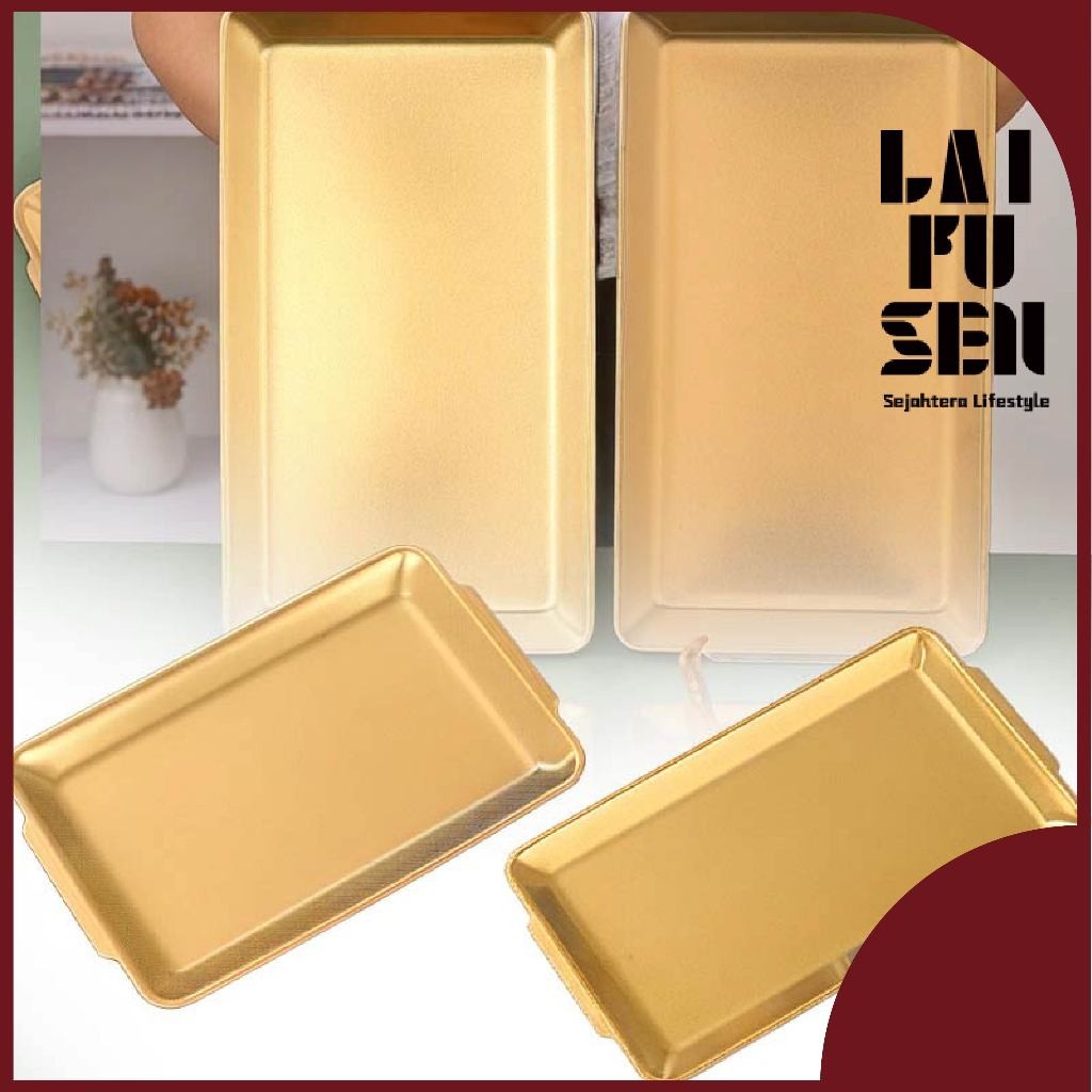 

Andrianbijaksana Segi Empat Nampan Emas Stainless 304,Baki Serving, Piring Korea,Home Tray,Dishes