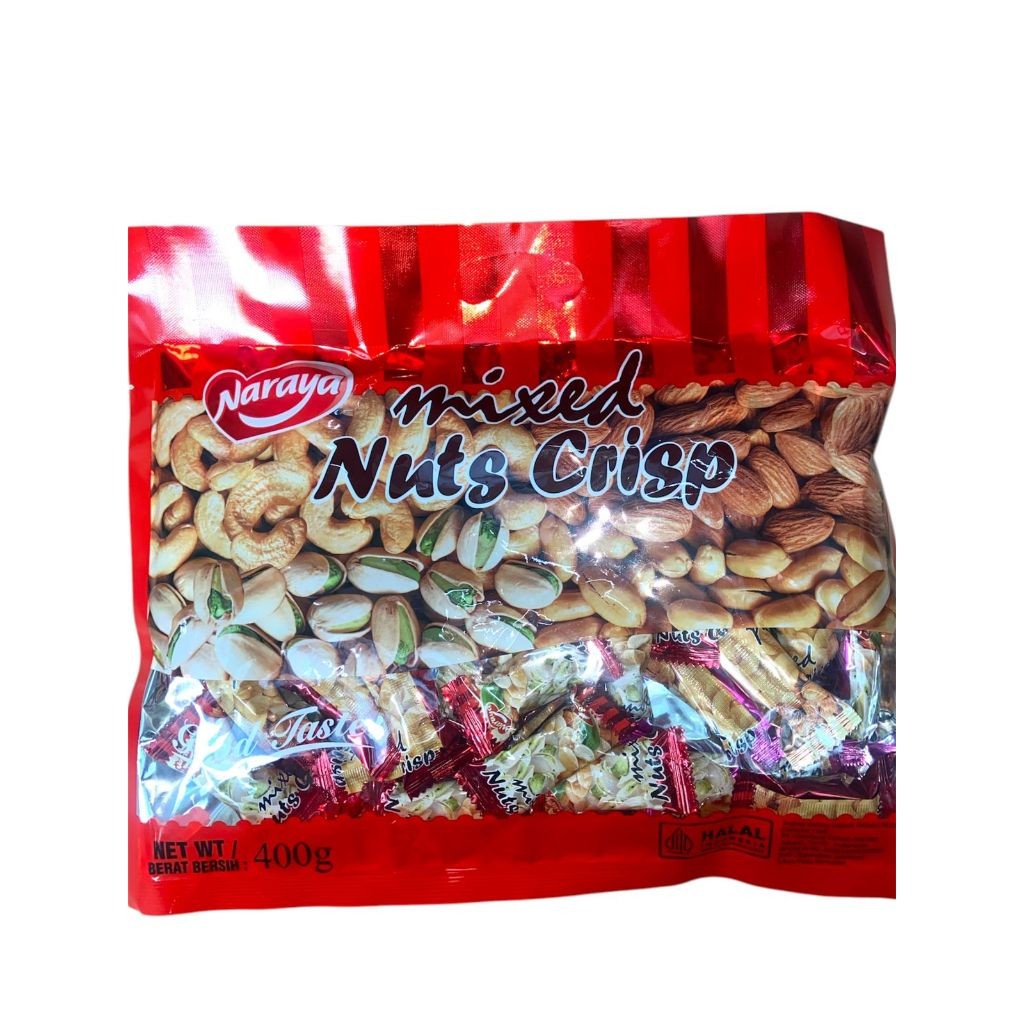 

Andrianbijaksana Naraya Mixed Nuts Crisp - Enting Enting - Permen Kacang 400 Gram