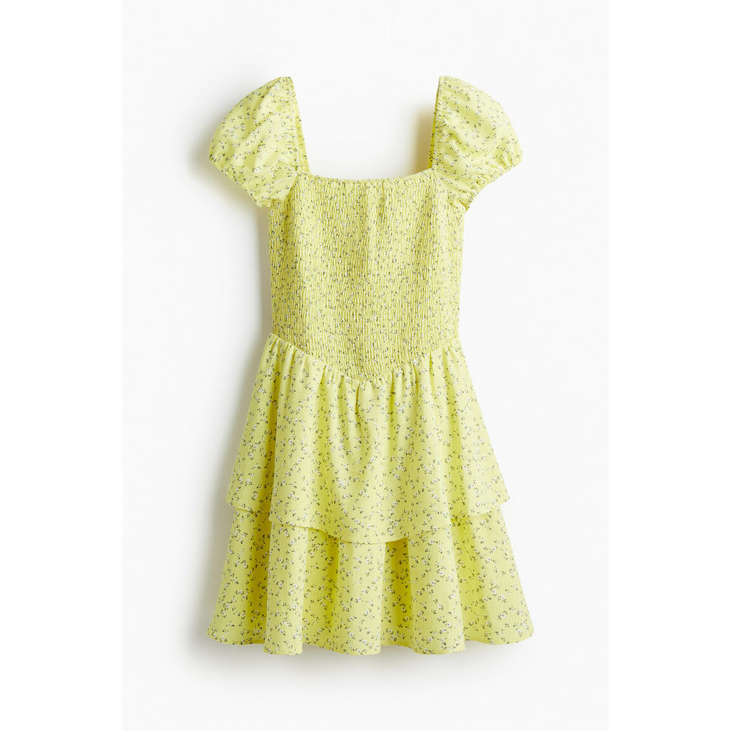 H&M Dress Short dress in an airy weave made from a linen and viscose blend