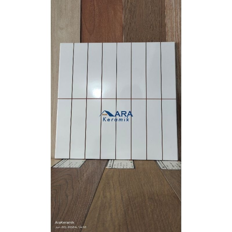 Keramik Precut Mosaik Nat Palsu Ellagress / Keramik Dinding Dapur Putih / Keramik Backsplash