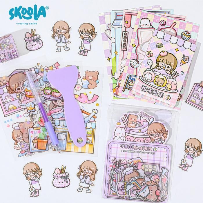 

Skoola Stationery Sticker Set Notebook Jurnal Washi Paper Tape Scrap Stiker Anak Perempuan Kado
