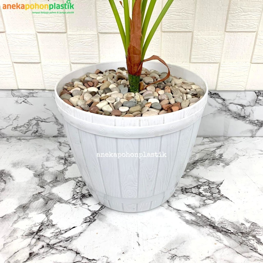 Pinan Shop Pohon Palsu Daun Talas Latex Tanaman Imitasi Artificial Pot Hiasan Dekorasi Rumah Dan