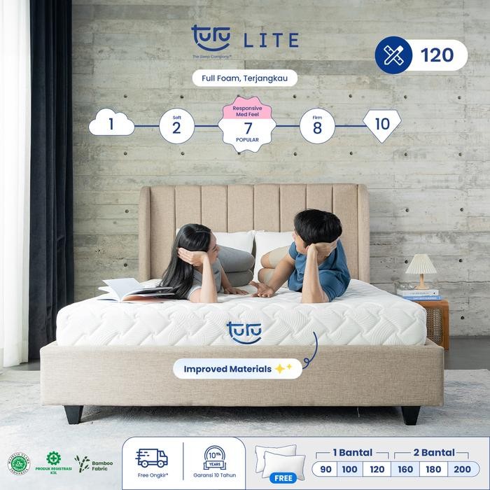 Kasur Base Support Foam TURU LITE ukuran 120x200 (Double) FREE BANTAL